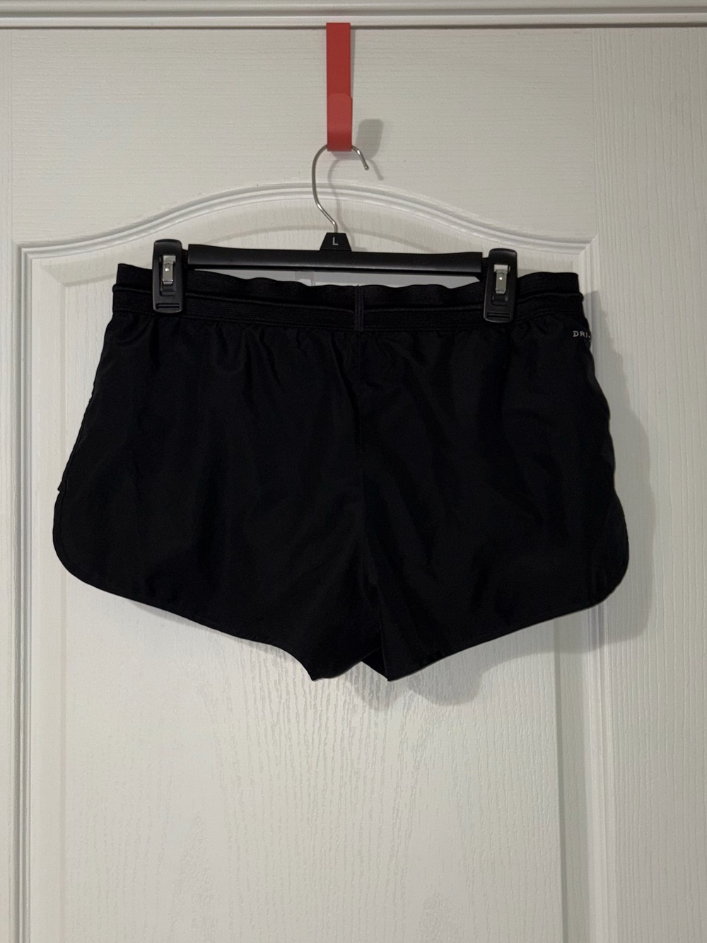 Nike Women's Black Athletic Running Shorts with Reflective Swoosh - Picture 2 of 3